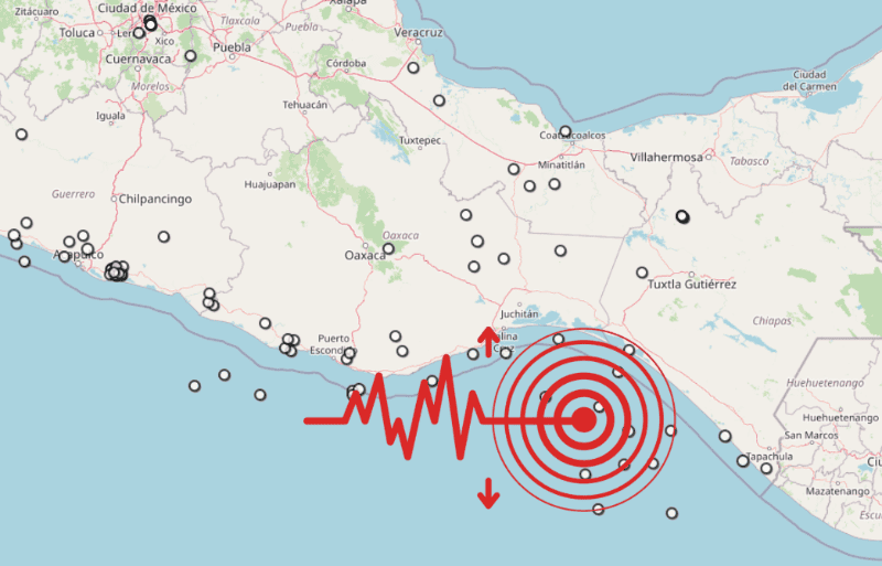 &nbsp;Sismo en Chiapas. ESPECIAL / SSN