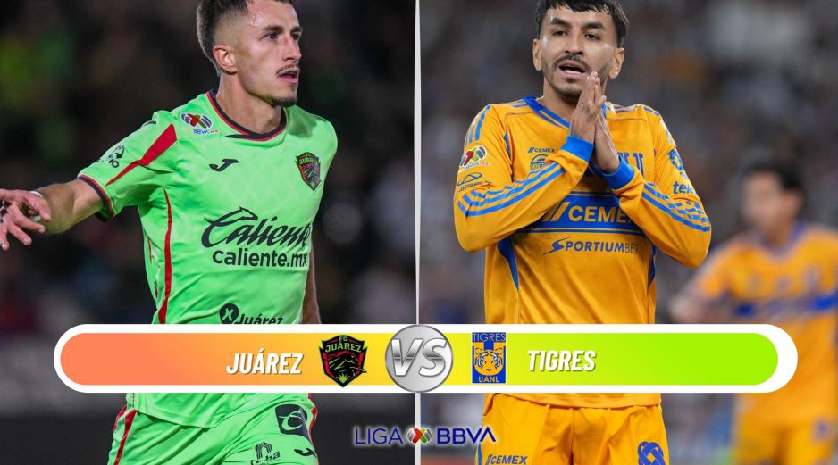 Juárez y Tigres chocan este domingo en la Jornada 12 del Clausura 2026. ESPECIAL / IMAGO7 y CANVA