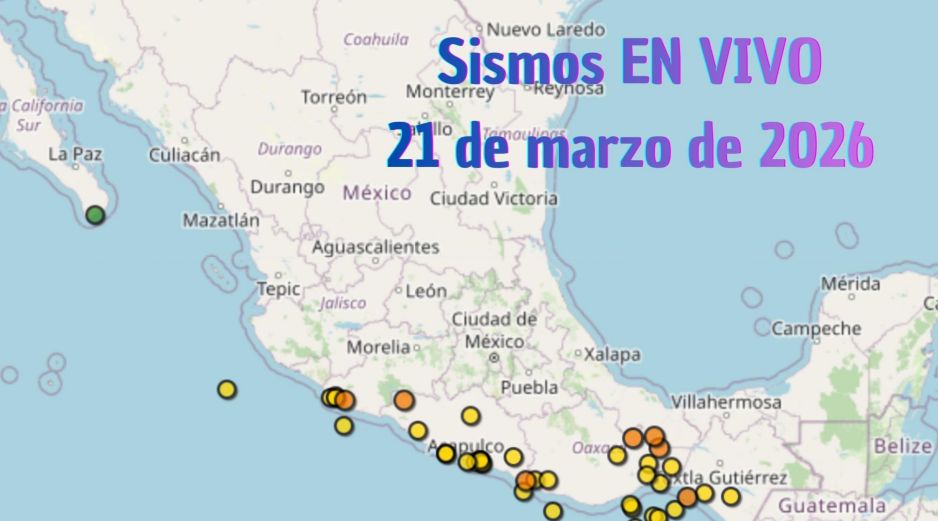 EN VIVO | Sismos en México | Sábado 21 de marzo. ESPECIAL / SSN