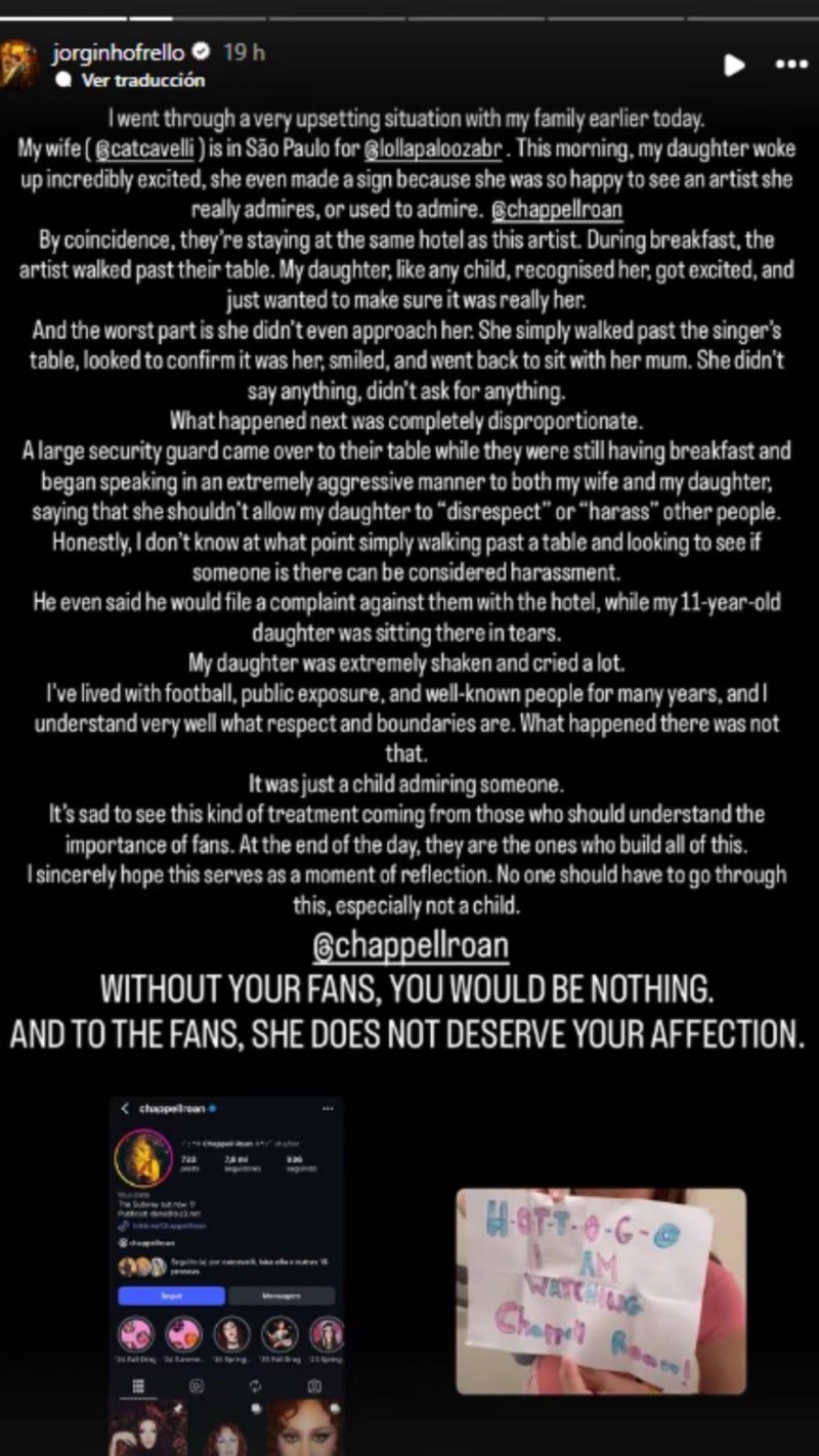 &nbsp;Instagram/@jorginhofrello