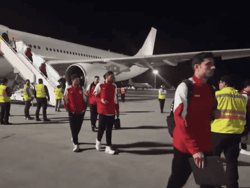 Gabriela Cuevas, representante de México para la organización del Mundial de 2026, destacó está llegada a la ciudad de Monterrey. ESPECIAL/X/ @IraqNT_EN