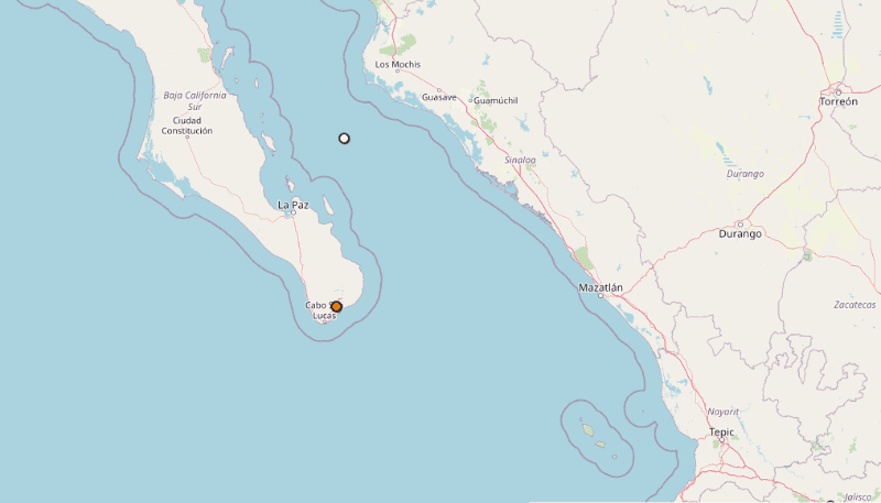 &nbsp;Sismo en Baja California Sur. ESPCIAL / SSN