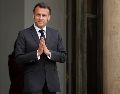 Emmanuel Macron también conversó con el presidente de Israel, Isaac Herzog, sobre la situación en Medio Oriente. EFE/Y. Valat