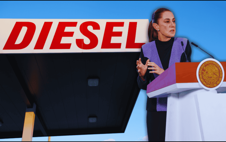 El anuncio de Sheinbaum se da luego de que el combustible alcanzó precios de hasta 30 pesos por litro en distintas regiones del país. EFE / S. Gutiérrez / ESPECIAL / CANVA