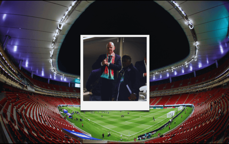 La presencia del dirigente de la FIFA, Gianni Infantino, llamó la atención de los 40 mil 983 aficionados presentes en el estadio AKRON. SUN / EFE / ARCHIVO