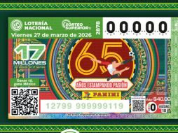 La Lotería Nacional conmemoró en su billete 65 años de la editorial Panini. X/lotenal