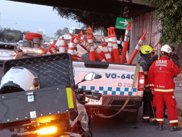 La Policía Vial informó que alrededor de las 6:40 de esta mañana recibieron el reporte de un accidente ocurrido en la avenida López Mateos. ESPECIAL/Policía Vial Jalisco