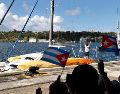 Ambas naves ingresaron a la bahía de la capital cubana poco después de las 16:00 horas.EFE/ Ernesto Mastrascusa