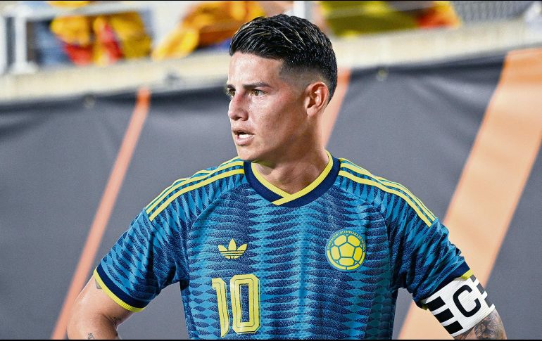 James Rodríguez. La esperanza cafetera pasa por los pies de su capitán ante los subcampeones del mundo. AFP