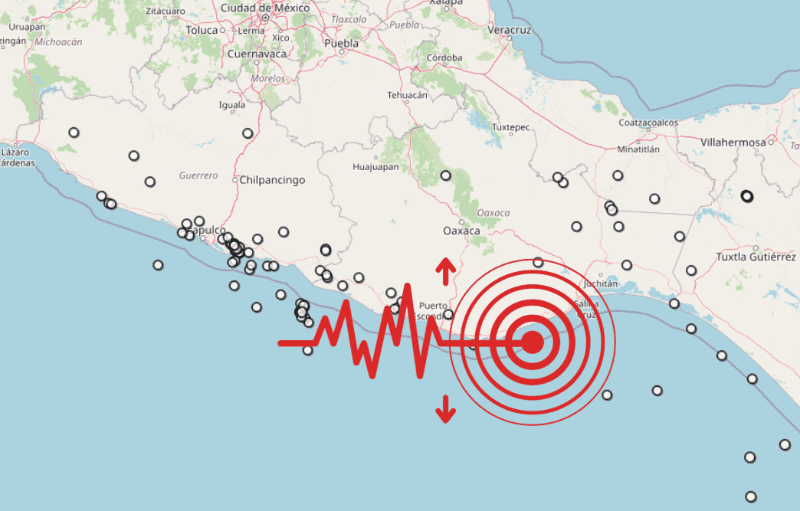 &nbsp;Sismo en Oaxaca. ESPECIAL / SSN