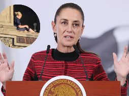 Sheinbaum habló sobre la polémica de la persona tomando el sol en Palacio Nacional. EFE / Mario Guzmán