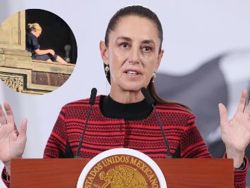 Sheinbaum habló sobre la polémica de la persona tomando el sol en Palacio Nacional. EFE / Mario Guzmán