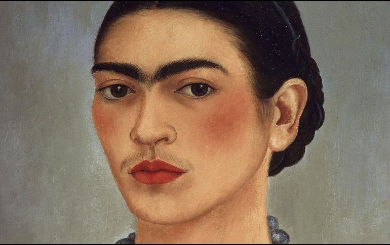 “Autorretrato con collar”, de  Frida Kahlo; pintado en 1933. ESPECIAL