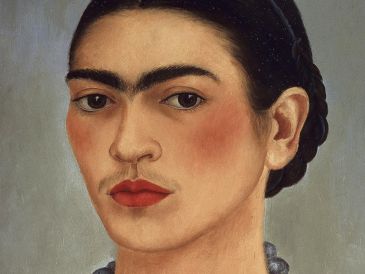 “Autorretrato con collar”, de  Frida Kahlo; pintado en 1933. ESPECIAL
