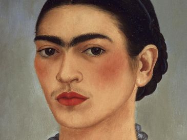 “Autorretrato con collar”, de  Frida Kahlo; pintado en 1933. ESPECIAL