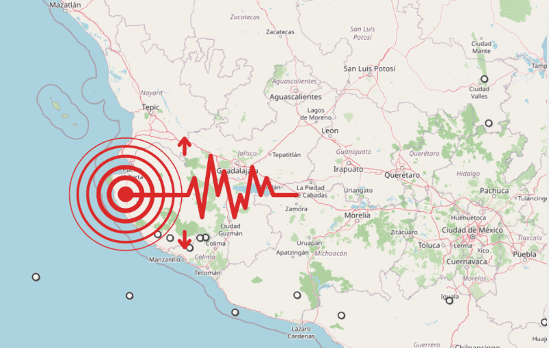 &nbsp;Sismo en Jalisco. ESPECIAL / SSN