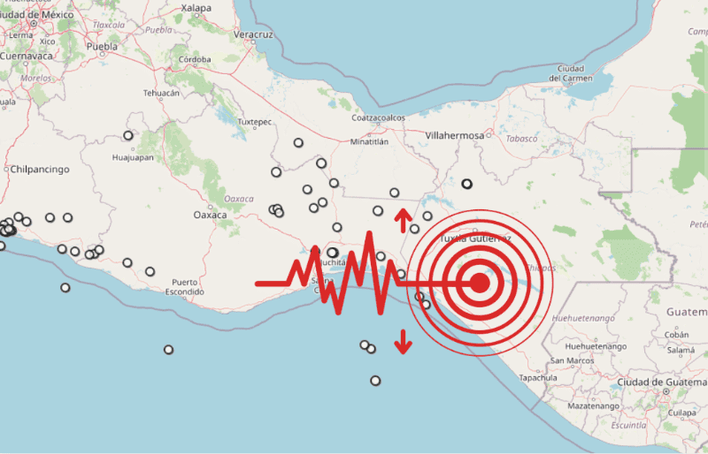 &nbsp;Sismo en Chiapas. ESPECIAL / SSN