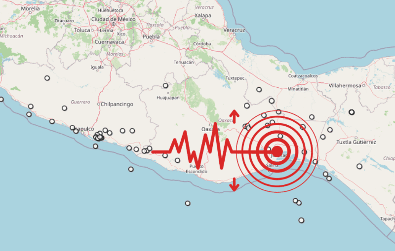 &nbsp;Sismos en Oaxaca. ESPECIAL / SSN