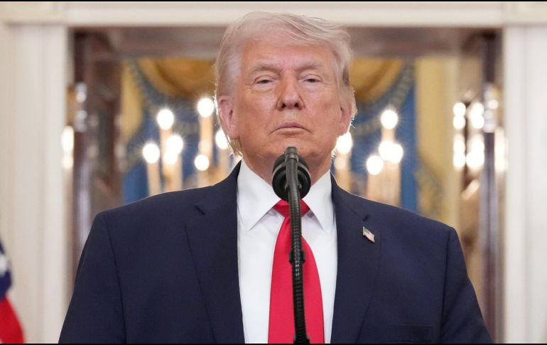 Donald Trump en un discurso televisado a la nación sobre la guerra de Irán. EFE/A. Brandon