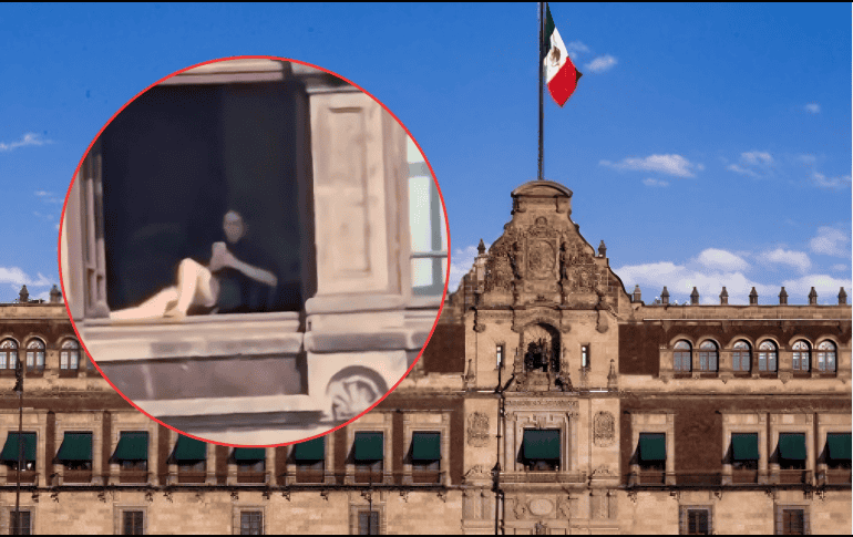 Antes de que se diera a conocer la identidad de la mujer que tomó el sol en Palacio Nacional, Sheinbaum admitió que los videos no eran IA. ESPECIAL/Gobierno de México/Redes Sociales