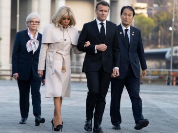 Emmanuel Macron durante una visita oficial en Seúl, Corea del Sur. EFE/J. Heon-Kyun