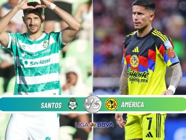 El duelo entre Santos y América se jugará este sábado dentro de la Jornada 13 del Clausura 2026. ESPECIAL / IMAGO7 y CANVA