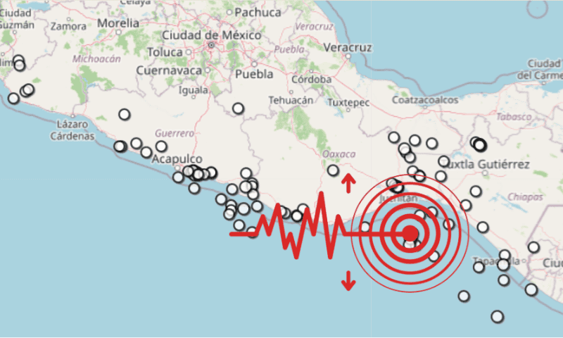 &nbsp;Sismo en Oaxaca. ESPECIAL / SSN