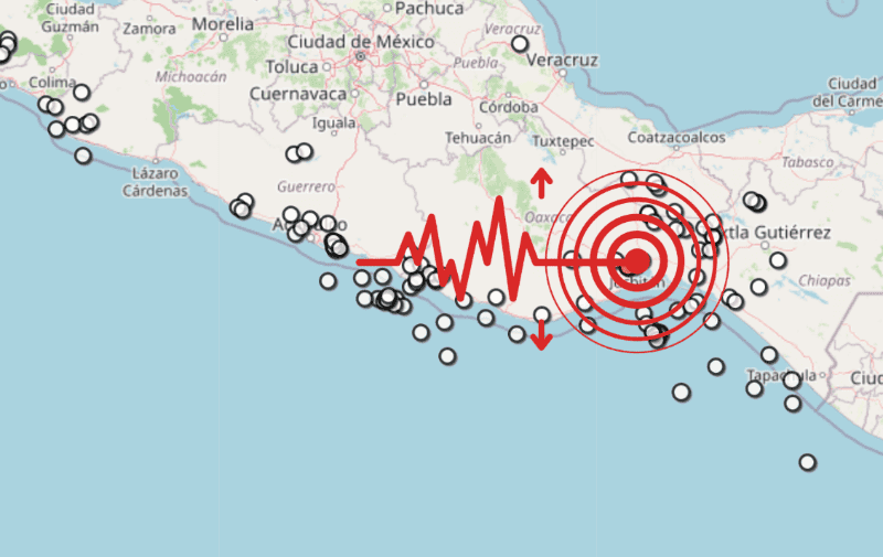&nbsp;Sismo en Oaxaca. ESPECIAL / SSN
