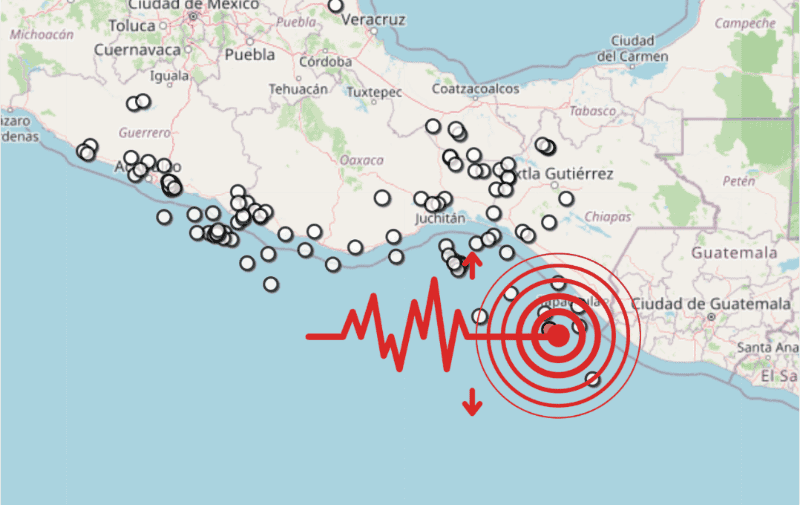 &nbsp;Sismo en Chiapas. ESPECIAL / SSN