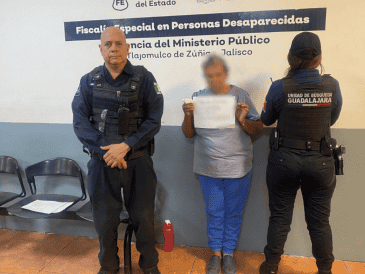 Los oficiales verificaron que la mujer contaba con ficha de búsqueda desde el 28 de febrero, en Tlajomulco de Zúñiga. ESPECIAL