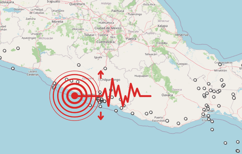 &nbsp;Sismo en Guerrero. ESPECIAL / SSN