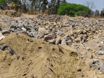 La Fiscalía del Estado no había intervenido el terreno en Tlajomulco, según explicó el colectivo de búsqueda. ESPECIAL/Guerreros Buscadores de Jalisco