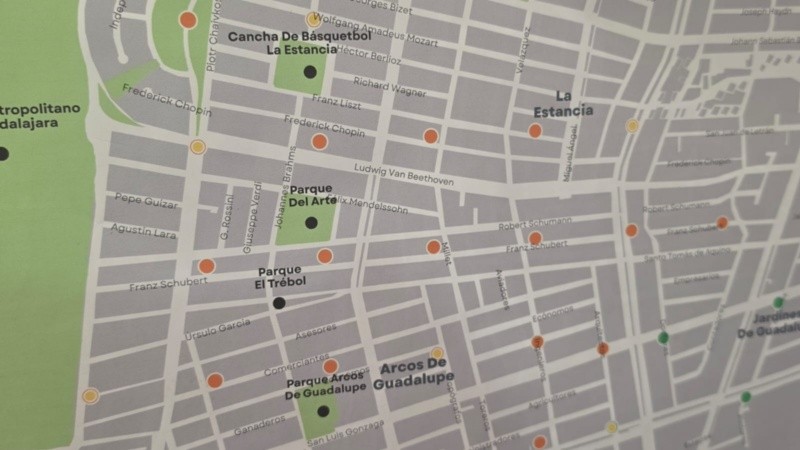 Mapa con los puntos de los ciclopuertos en La Estancia. ESPECIAL&nbsp;