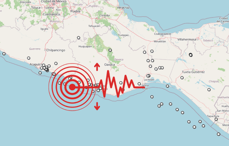 &nbsp;Sismo en Oaxaca. ESPECIAL / SSN