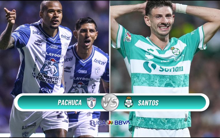 Pachuca intentará mantener su paso perfecto como local frente a Santos Laguna en la Jornada 14. ESPECIAL / IMAGO7 y CANVA