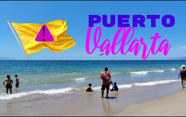 Así se encuentran las playas de Puerto Vallarta este sábado 11 de abril de 2026. ESPECIAL / FACEBOOK Protección Civil y Bomberos Puerto Vallarta