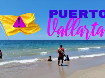 Así se encuentran las playas de Puerto Vallarta este sábado 11 de abril de 2026. ESPECIAL / FACEBOOK Protección Civil y Bomberos Puerto Vallarta