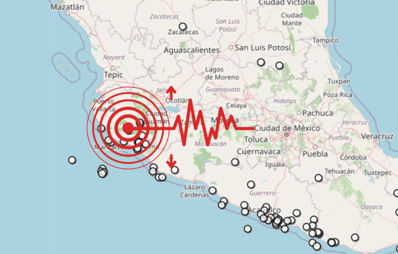 &nbsp;Sismos en Jalisco. ESPECIAL / SSN