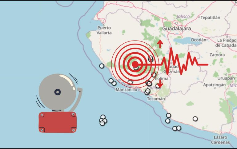 Tres municipios de Jalisco registran actividad sísmica  en lo que va del fin de semana. ESPECIAL / SSN