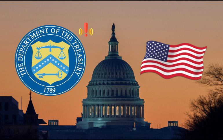 Vista del Capitolio de Estados Unidos; el Departamento del Tesoro anunció sanciones financieras por presuntos vínculos con el Cártel del Noroeste. EFE / ARCHIVO