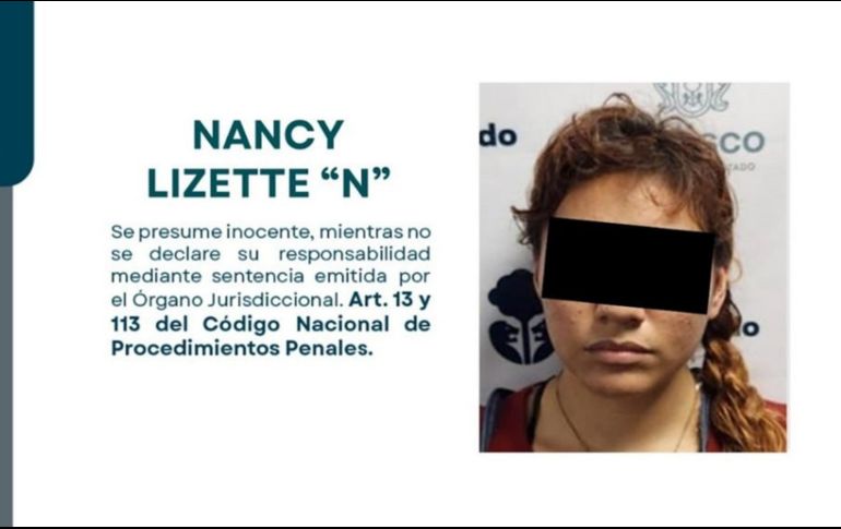 Una mujer fue imputada tras su detención por su presunta responsabilidad en los delitos de desaparición cometida por particulares y homicidio calificado, por hechos ocurridos en el municipio de Tlajomulco de Zúñiga. CORTESÍA