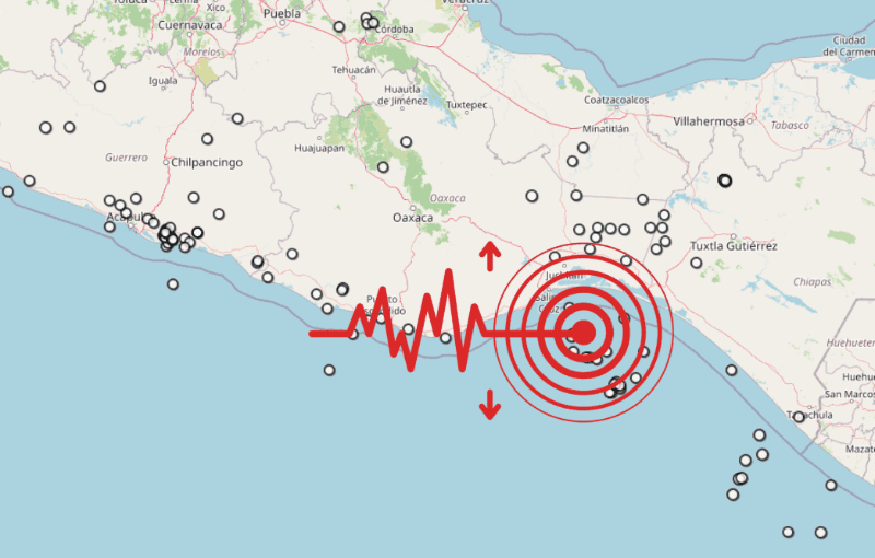 &nbsp;Sismo en Oaxaca. ESPECIAL / SSN