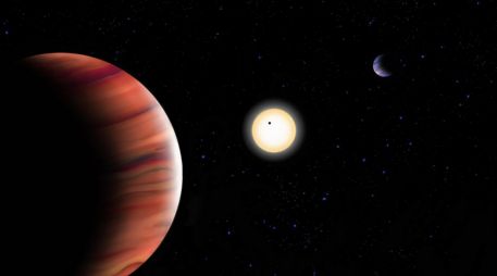 Recreación artística del sistema exoplanetario TOI-201. Imagen facilitada por el IAC/ EFE