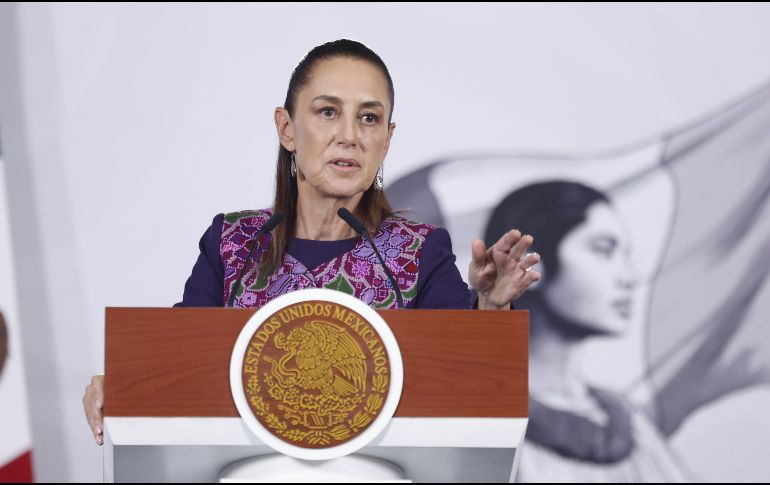 Durante su conferencia de prensa mañanera, la mandataria federal aseguró que la inflación no está por encima de otros años. EFE/ S. Gutierrez.