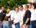 Pablo Lemus y Jorge Álvarez Máynez en un evento realizado en Tlajomulco en 2024. ESPECIAL