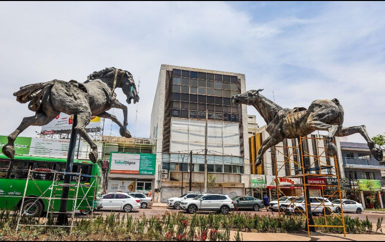 Las Tres Gracias, de Sergio Garval, fueron reubicadas en Plaza República de Guadalajara. EL INFORMADOR/A.NAVARRO