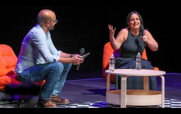 Maite Alberdi durante su charla en la Sala 3 del Conjunto Santander. EL INFORMADOR/A. Navarro