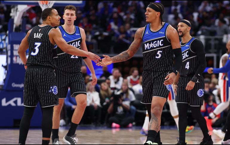 Paolo Banchero se ha sacudido la mala actuación del comienzo del Play-In y lideró al equipo con 23 puntos y 9 rebotes. AFP/ G. SHAMUS.