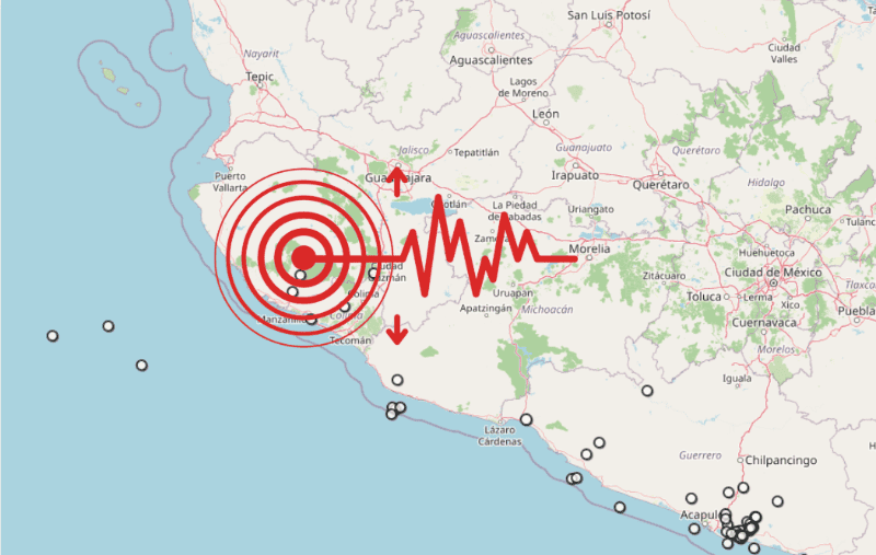 &nbsp;Sismo en Jalisco. ESPECIAL / SSN