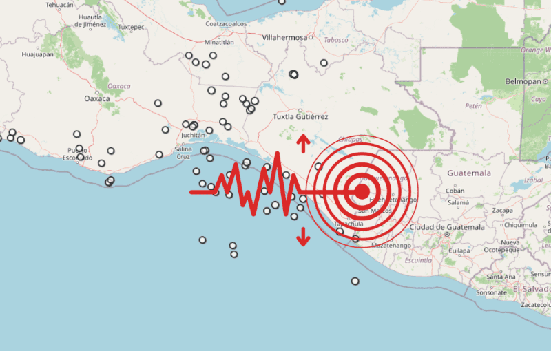 &nbsp;Sismo en Chiapas. ESPECIAL / SSN